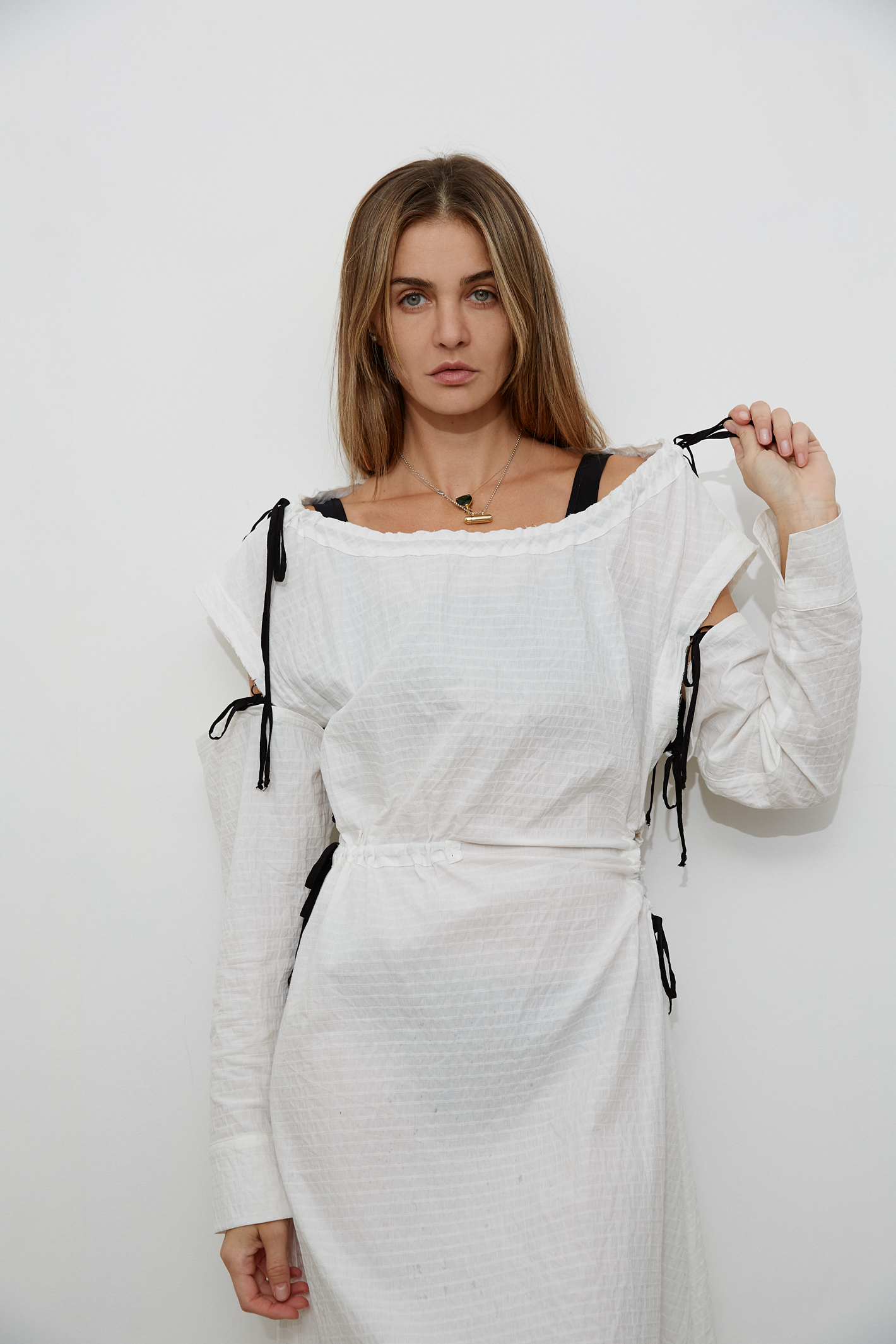 Асимметричное платье №88 Cotton stripe