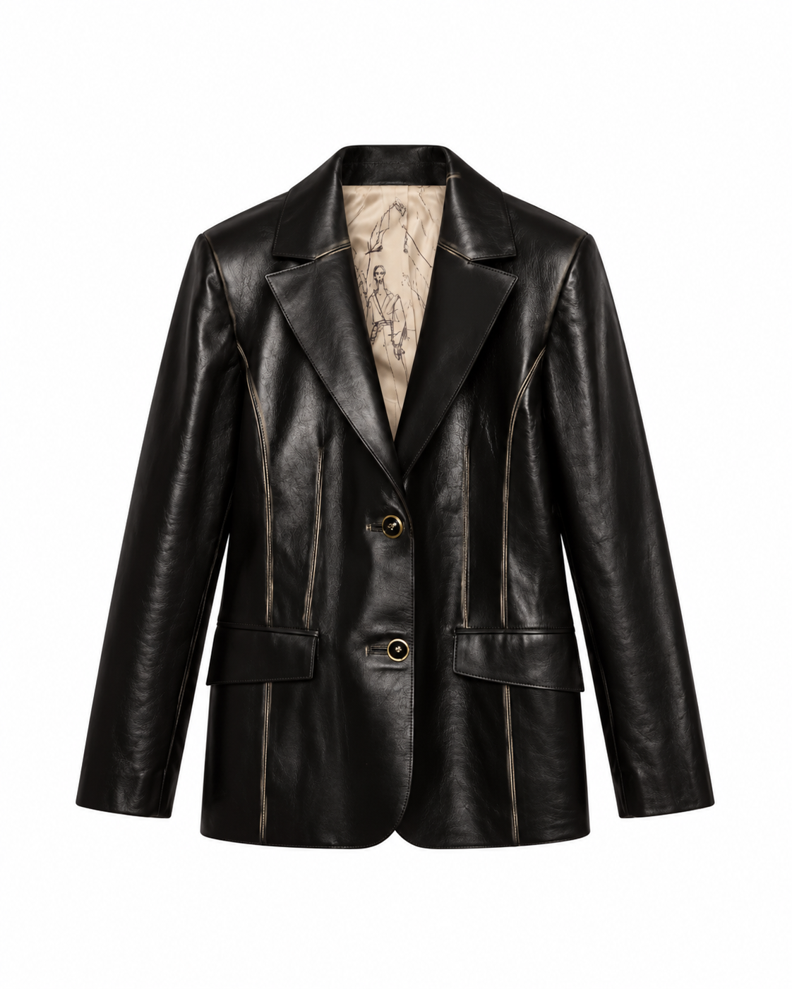 Пиджак №58 Leather Flower. EX