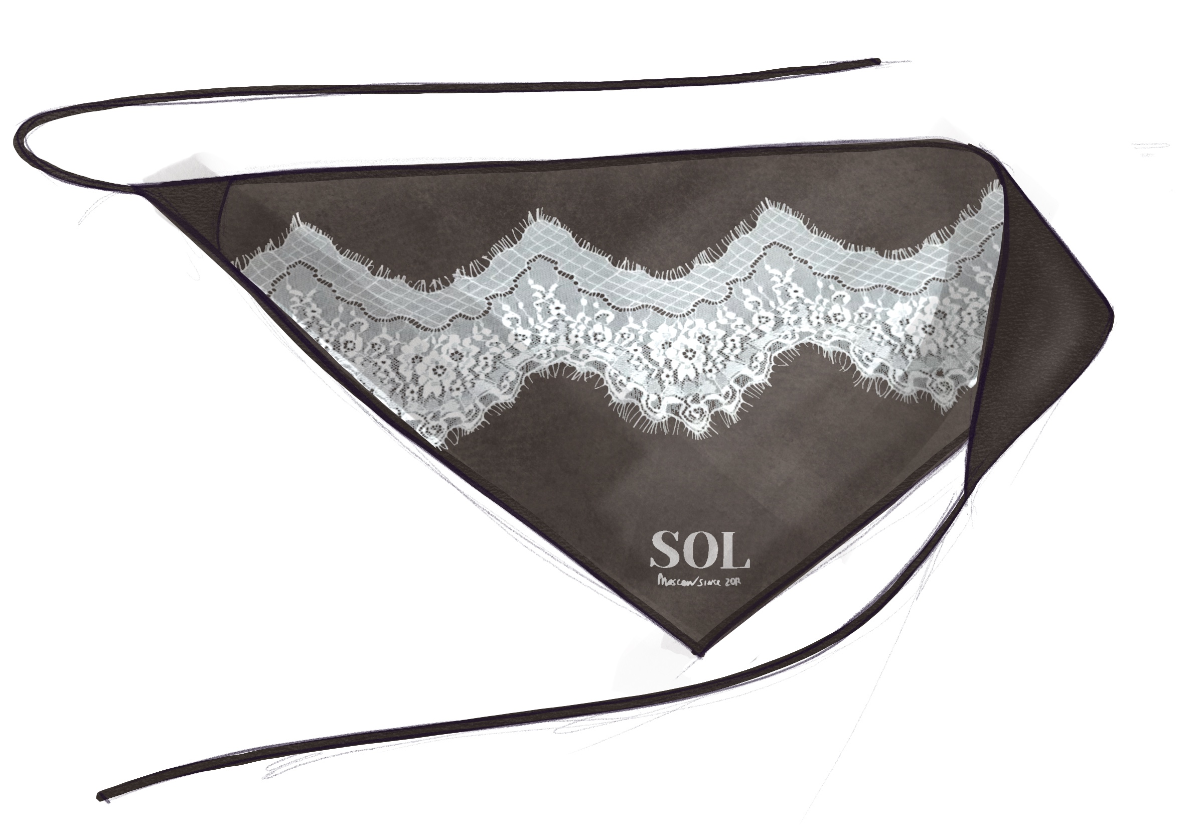 Косынка №43 Choco Leather. EX