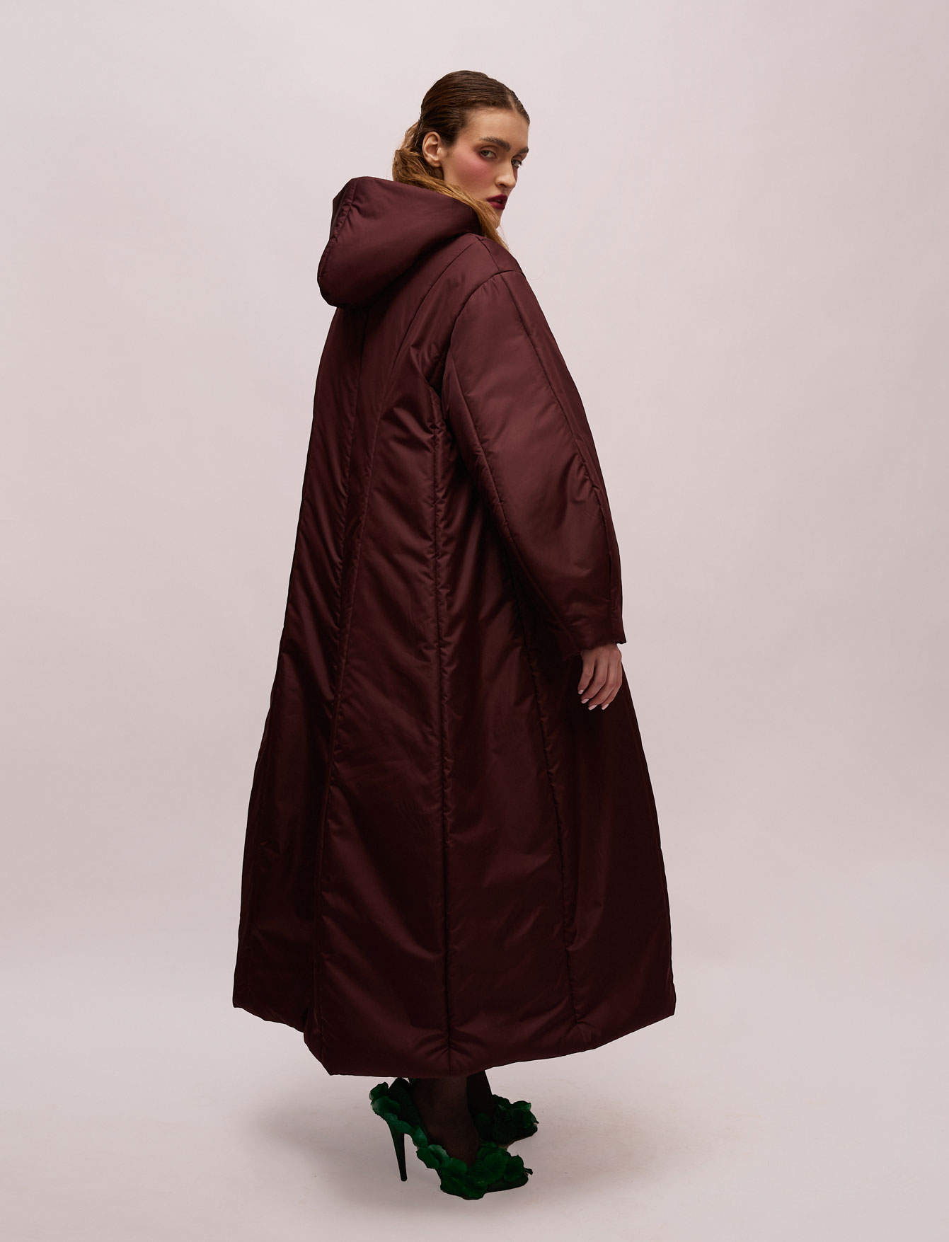 Пальто утепленное №35 Burgundy